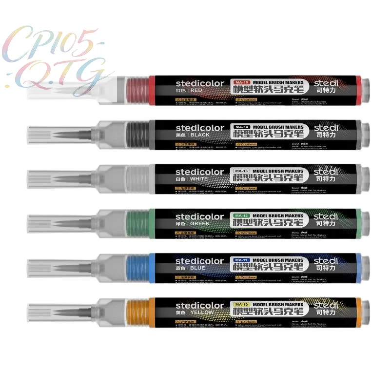 

Hot Hot Stedi Front Valve Type Soft Tip Acrylic Paint Marker Water Based For Mecha Figure DIY Hobby Painting Coloring