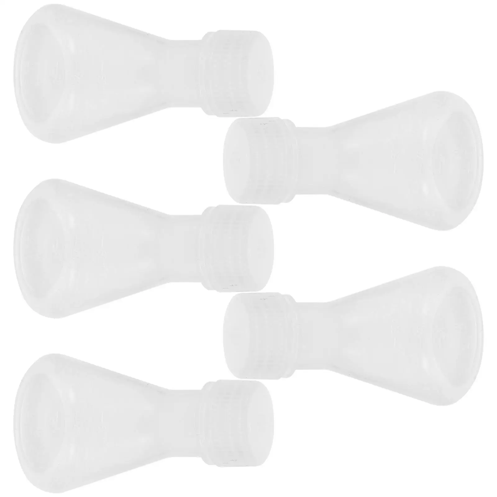 5pcs Flasks Conical Chemistry Lab Plastic Erlenmeyer Stopper Set Experiment Science Container Transparent Flat Lid High