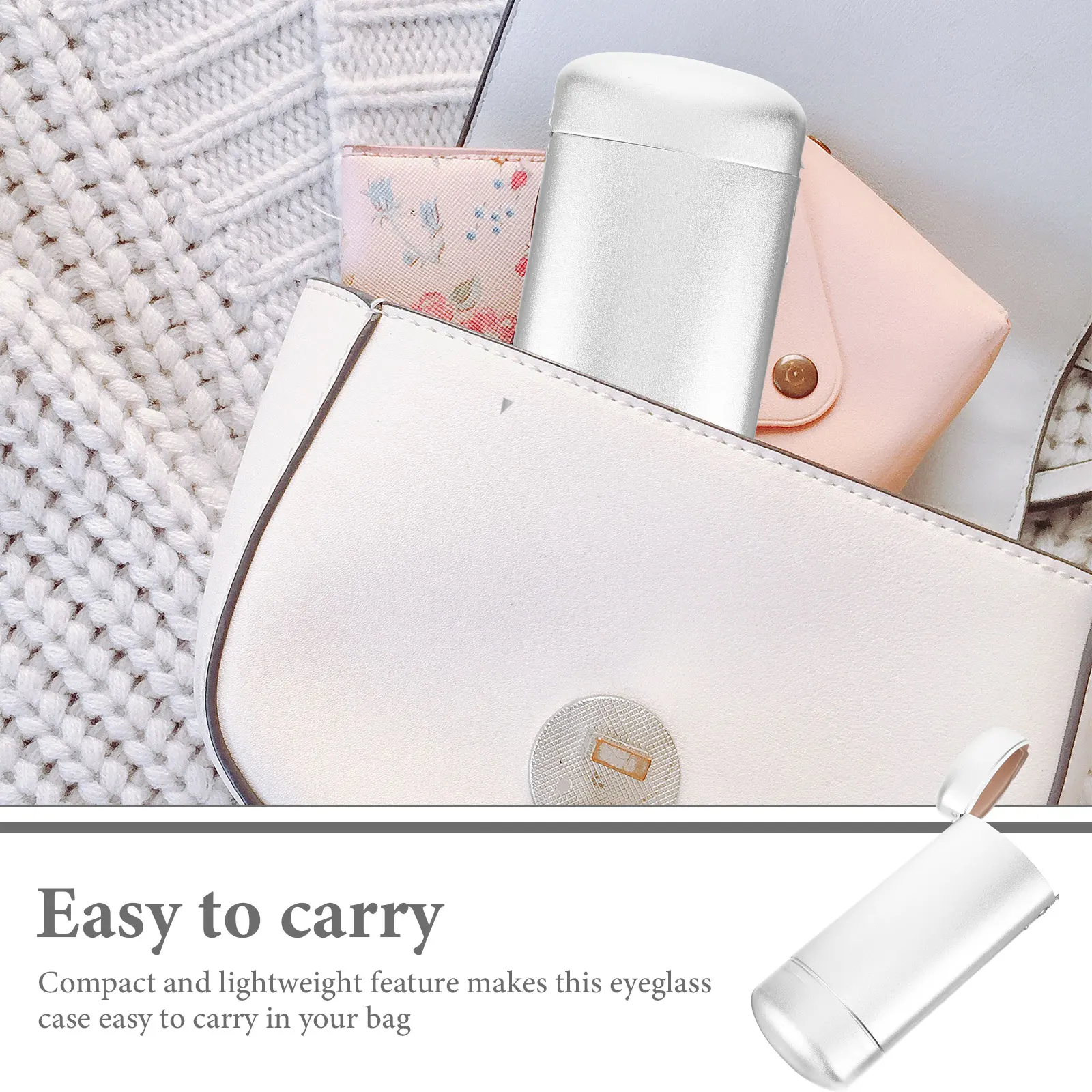 

Aluminum Eyeglass Case 310 Lightweight Hard Shell Glasses Case for Women Travel Protective Storage Box