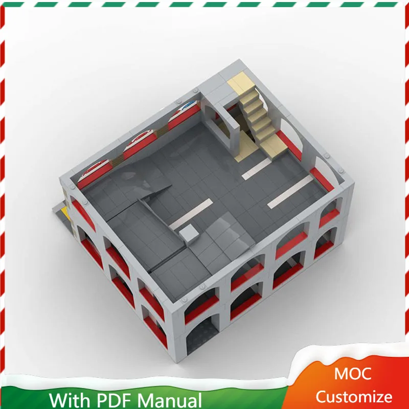 

1213 PCS Hot Selling MOC Urban Classic Multi-Storey Parking Building Model Building DIY Blocks Bricks Assembly Toy Holiday Gifts