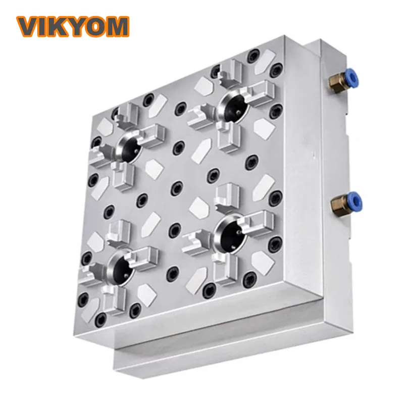 3R 4 Head Small High Precision Pneumatic Quick Positioning Chuck 200x170x77.5mm Chrome Steel Material Support Customization