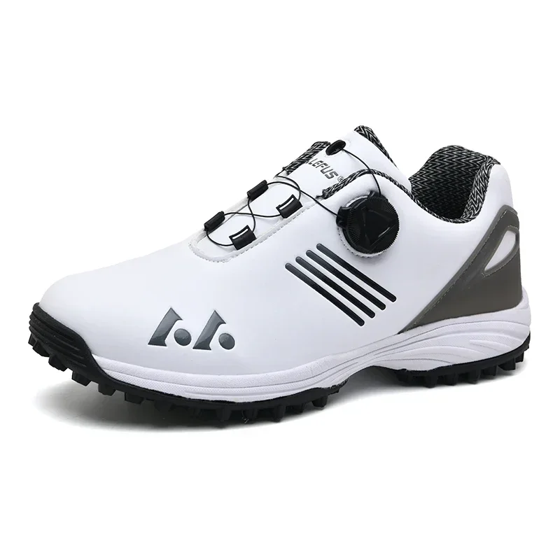 Zapatos De Golf Profesionales Para Hombre, Zapatillas Con Picos De Golf Resistentes Al Agua, Color Blanco y Negro, Entrenadores