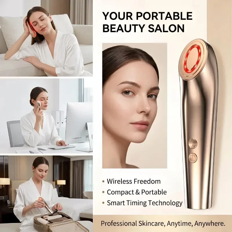 

Home Use Facial Massager Anti Aging Microcurrent Device Red Light Therapy RF Skin Tightening Beauty Instrument For Face Lifting