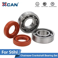 XCAN 4pcs Seals And Crankshaft Bearing Set Chainsaw Oil Seal Kit Fit For STIHL MS180 MS170 170 180 Chainsaw Crankshaft Bearing