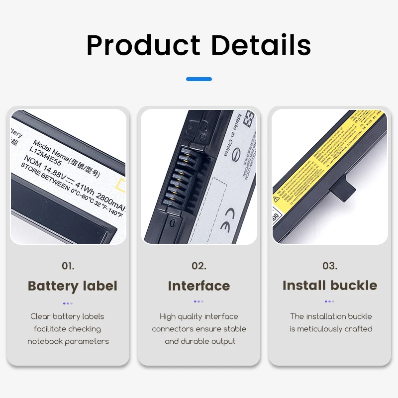 Bateria do portátil For Lenovo, B50-70, B40-70, B50-30, B50-45, B40-30, B50, N40, N40-70, L13L4A01, L13S4A01, L13M4A01