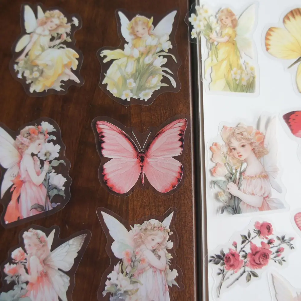 

38pcs Elf Grew Up with Butterfly Style PVC Sticker Scrapbooking DIY Gift Packing Label Decoration Tag