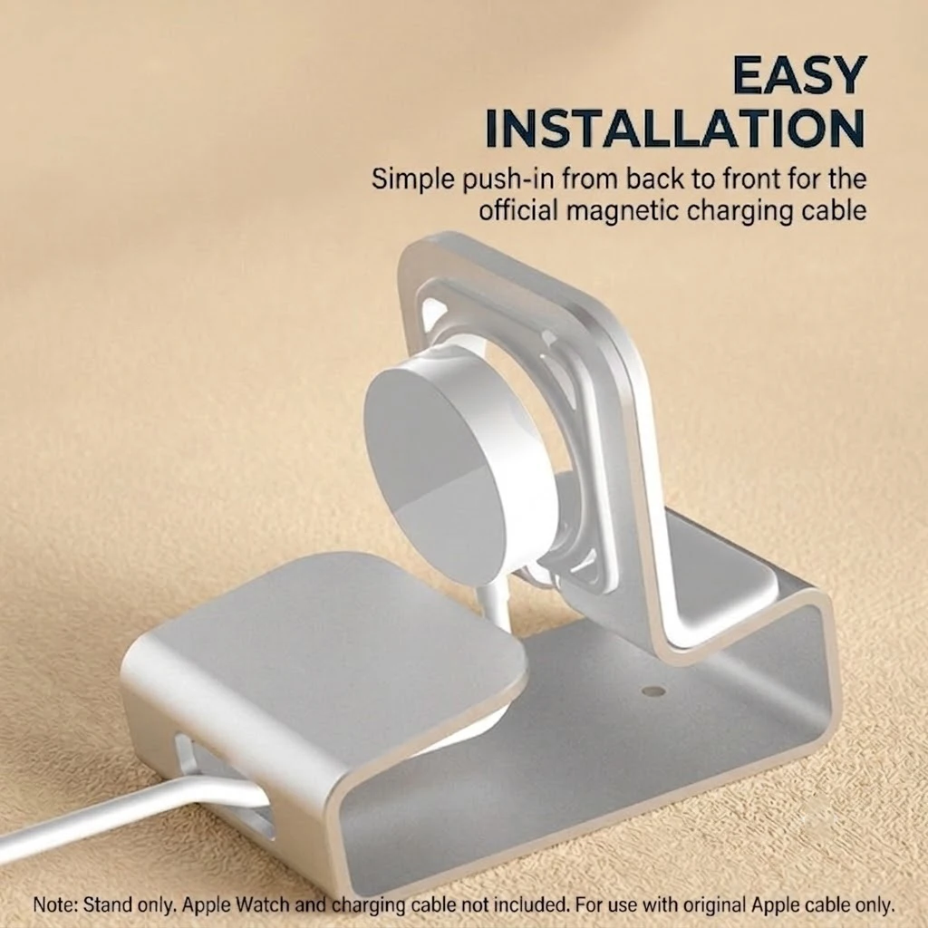 Aluminum Charger Stand for Apple Watch Ultra 1 2/9/8/7/6/5/4/3/2/AirPods Dock Station Silicon Desktop Charging Holder Nightstand view 4