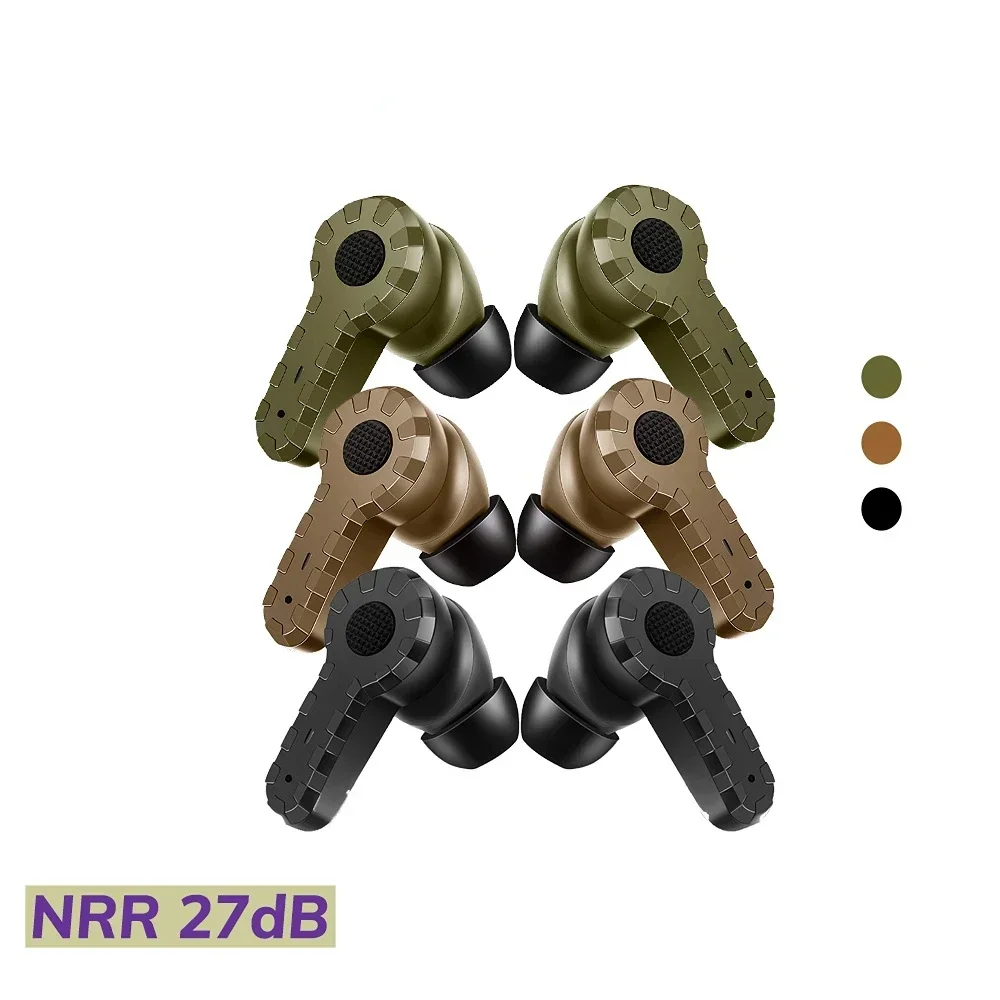 Electronic Earplugs Headset Anti Noise Ear Plug Noise Canceling for Hunting Silicone Earmuffs Shooting NRR27db