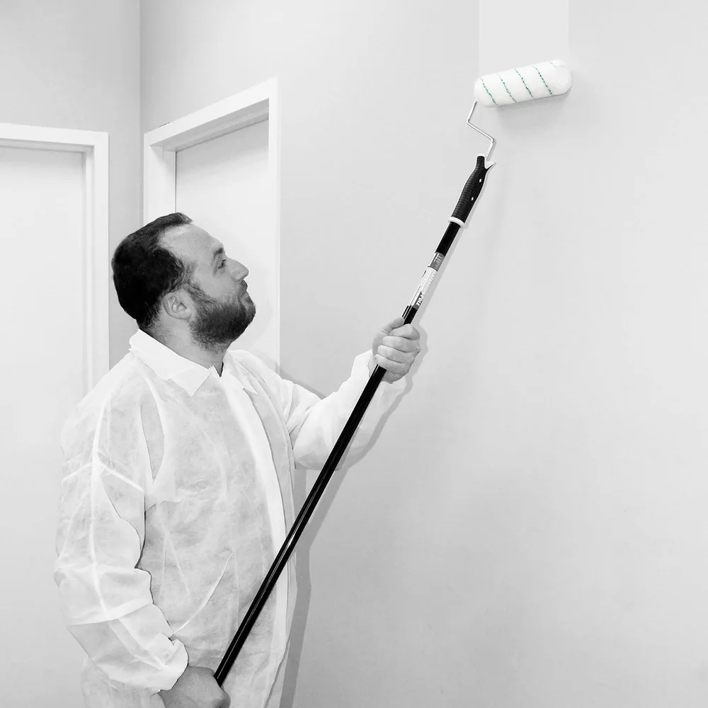 أغطية أسطوانية من الألياف الدقيقة للغاية مقاس 9 × 1/2 بوصة مكونة من قطعتين من أدوات توزيع الطلاء المتينة والمشروعات الداخلية ذات لمسة نهائية ناعمة