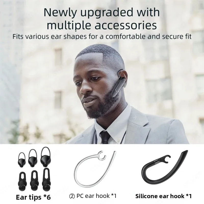 Wireless Bluetooth Headphones With Microphon Earphone ENC Noise Cancelling Handsfree Talking Headset Busines Auriculares Driving image 5