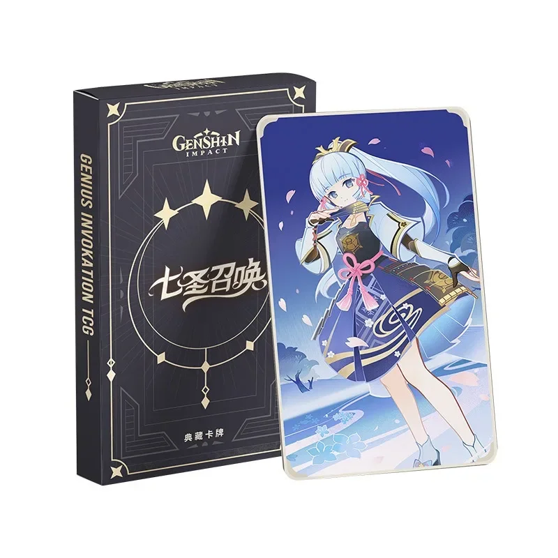 Genshin Impact Cosplay Full Set Cards, Invokation Genius, Tarot TCG, Adereços Anime, Jogar Personagens, Novos Cartões de Jogo, 32PCs