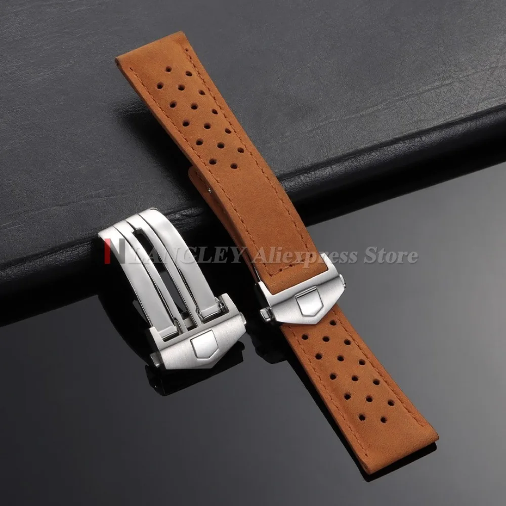 태그호이어 스트랩용 시계 버클 스테인리스 스틸 폴딩 클라스프 18mm 20mm 가죽 실리콘 시계줄용 더블 버튼 액세서리