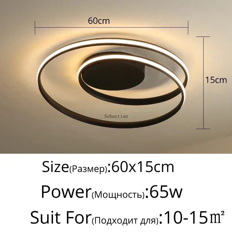 Modern licht, minimalistisch LED-slaapkamerlicht, rond creatief woonkamerlicht, eetkamerlicht, gepersonaliseerde verlichtingsarmatuur - afbeelding 1