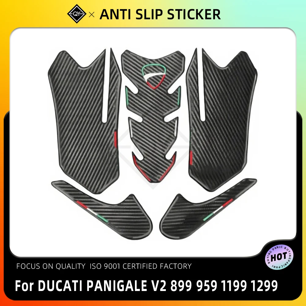 

Motorcycle Anti slip sticker Tank Traction Pad Side Knee Grip Protector For DUCATI PANIGALE V2 899 959 1199 1299