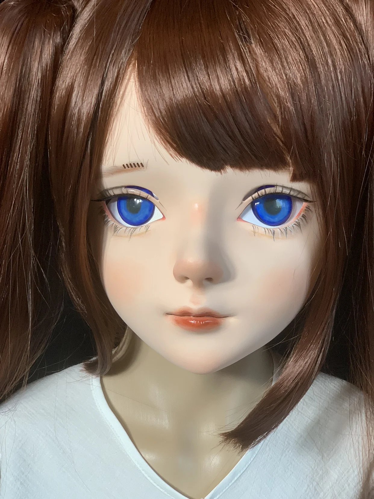 Customize Character Female/Girl Resin Kig Full Head With Lock Anime Cosplay Japanese Anime Kigurumi Mask