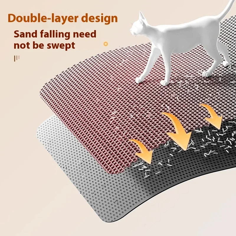 Premium Large Cat Litter Mat, Waterproof Double Layer Trapper