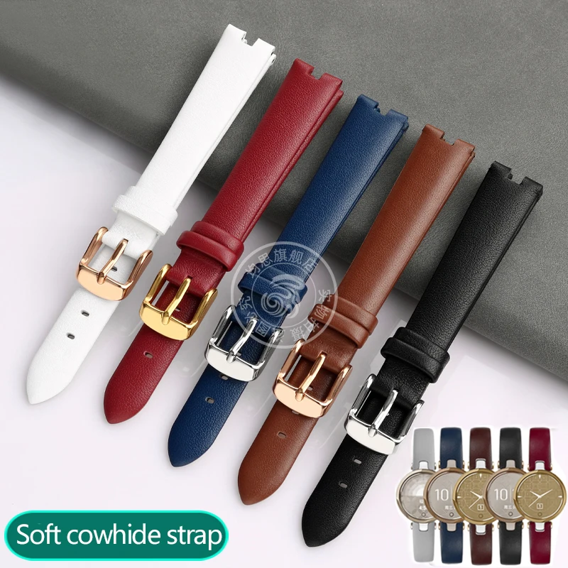 Genuine Leather Sports Watchband Straps Women\'s Bracelet Silicone Stainless Steel Belt For Garmin Lily Smart Watch Accessories