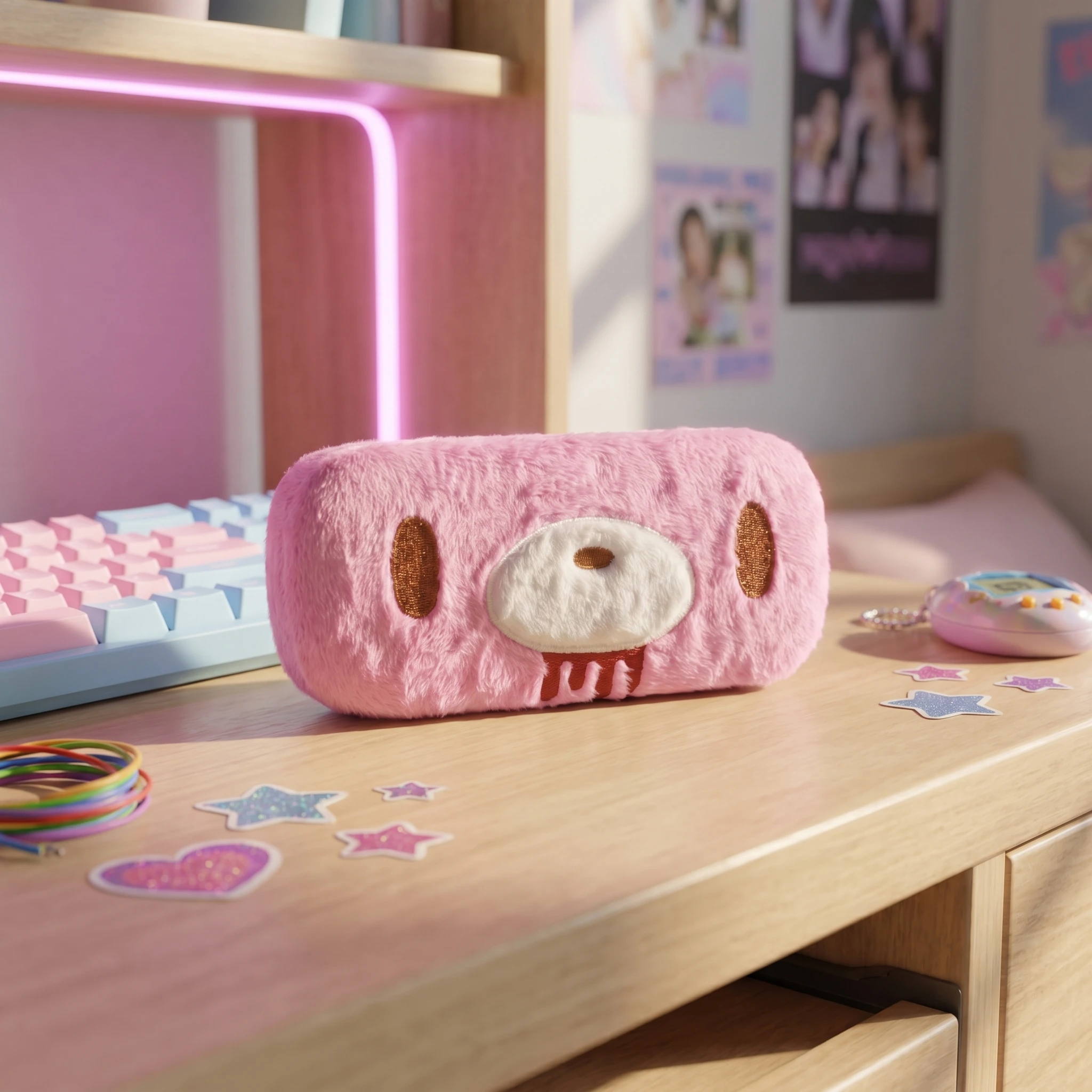 Cute Cartoon Plush Eyeglasses Case Soft Fluffy Sunglasses Storage Box Anti-pressure Portable Glasses Protector Case for Women