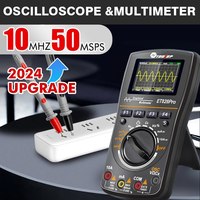 TOOLTOP ET828Pro 10MHz 50Mps/s Handheld Oscilloscope 6000 Counts True RMS Multimeter Voltmeter Ammeter Automotive Oscilloscope