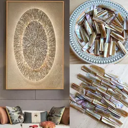 100g Square Round Hexagon Fanshape fish scale Pure White Shell Mother of pearl mosaic tile for Crafts DIY Decoration wholesale