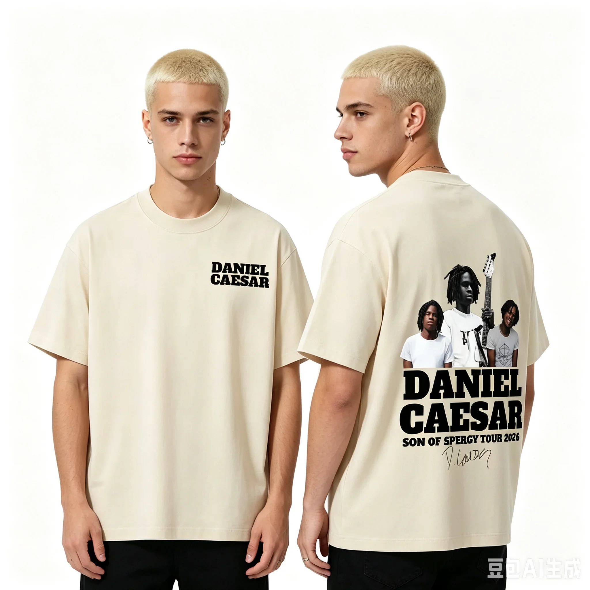Summer Hot Sale Daniel Caesar Son of Spergy Tour 2026 Print T-shirt Y2K Unisex Vintage Harajuku Hip Hop Streetwear Punk T-shirt