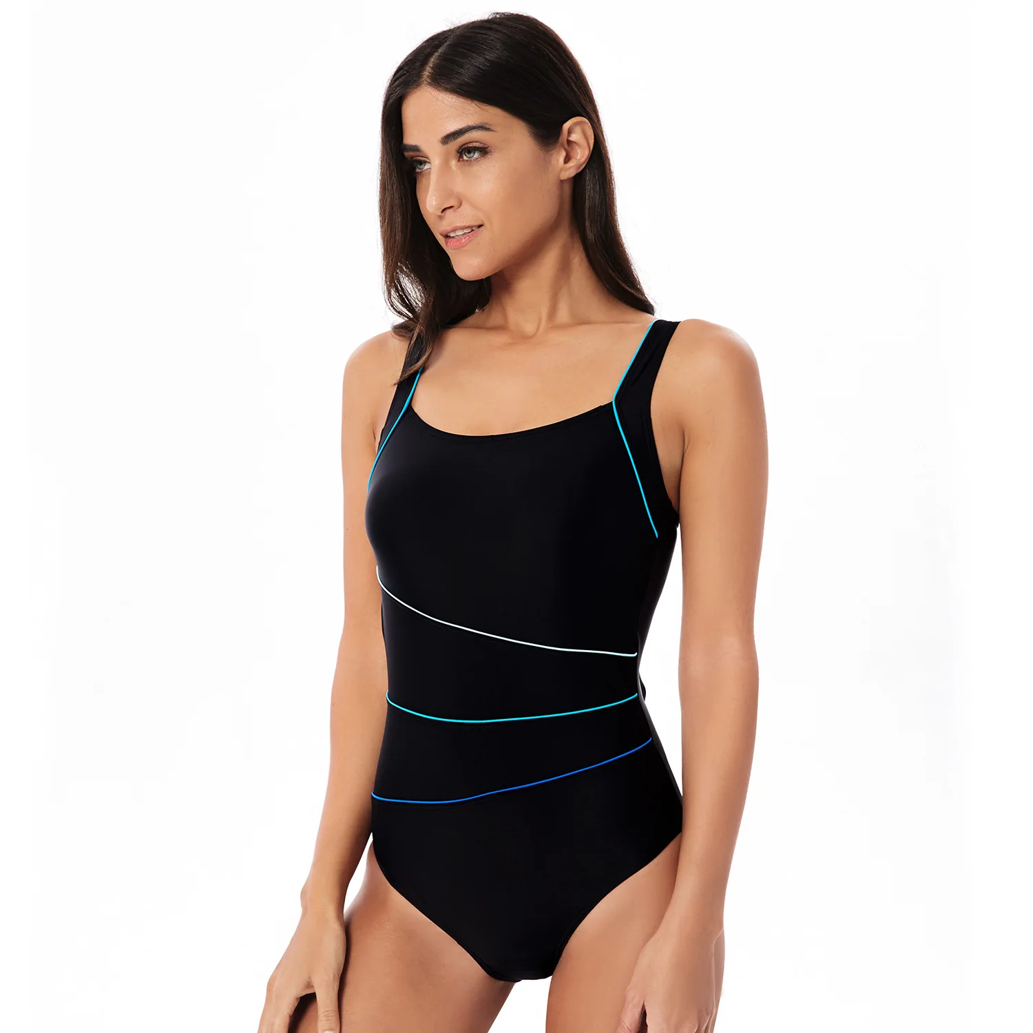 Competitive sports conservative one-piece swimsuit women slim one-piece swimsuit women body shaping