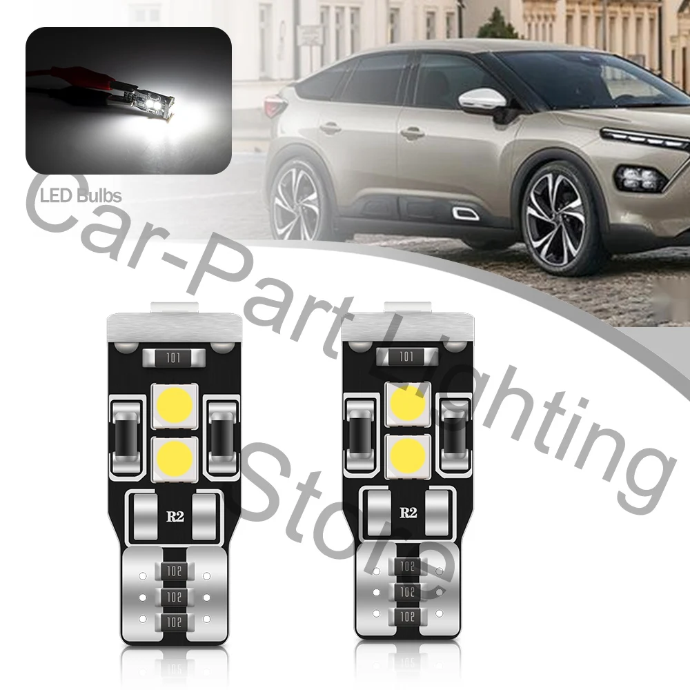 2Pcs W5W T10 LED Car License Plate Light Bulb Rear Taillight Tail Lamps No Error For CITROËN C4 Cactus Hatchback 2014-2022