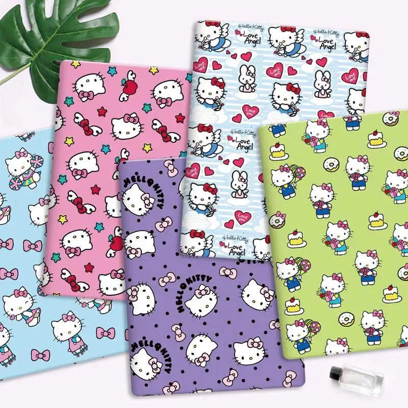 Cartoon-Stoff 140x50cm Baumwollstoff Patchwork-Stoff Kinder-Heimtextilien zum Nähen Puppenkleid Vorhang Polyester-Baumwollstoff