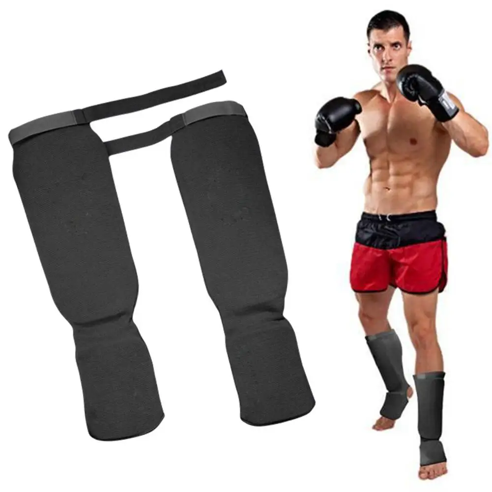 1pair Muay Thai Shin Guards Leg Foot Protector For Kickboxing Sports Shin Guards MMA Protective Shin Pad Leg Sport Ware F4S5