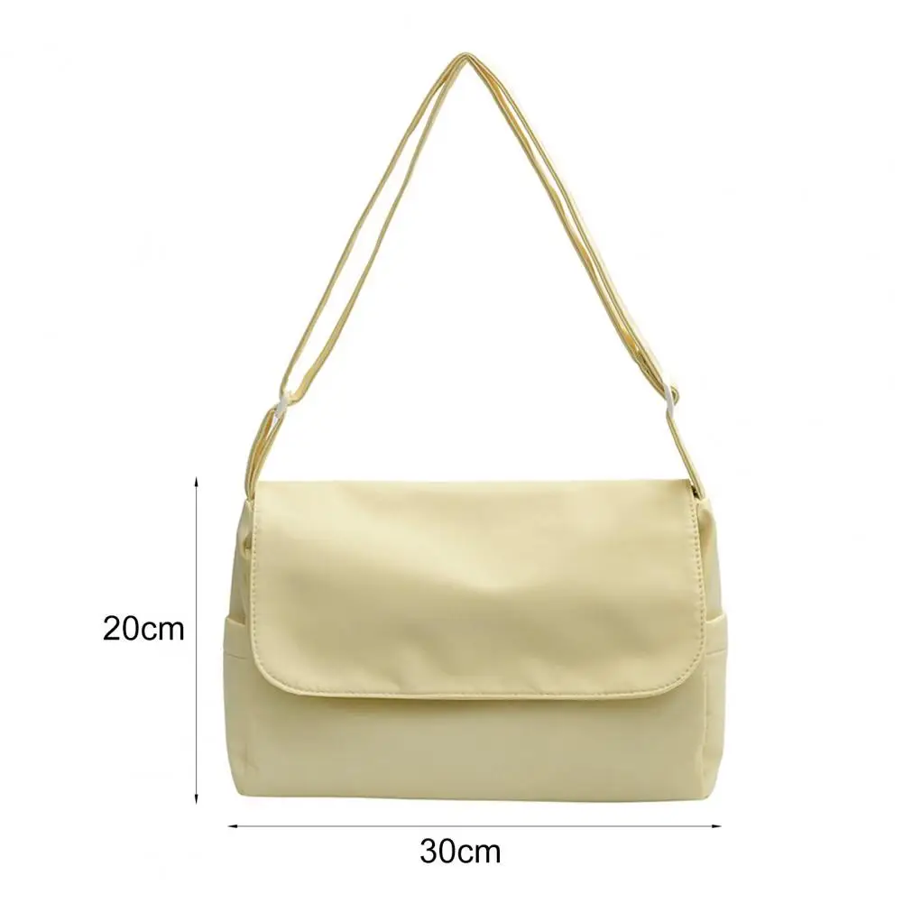 Sac à bandoulière avec doublure en polyester pour femme, style preppy japonais, sangle réglable pour le travail, haute qualité