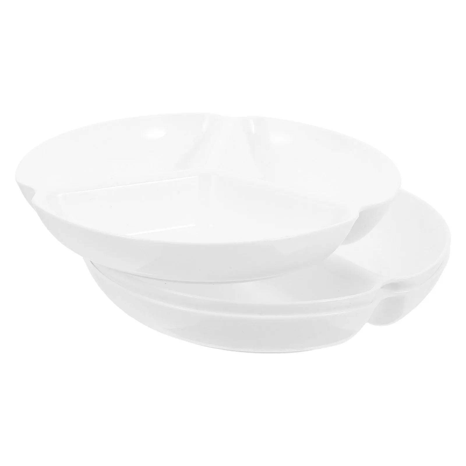 

3Pcs Art Palette Plastic Three Compartments Durable Lightweight Ideal for Watercolor Oil Painting Traditional Chinese Paint