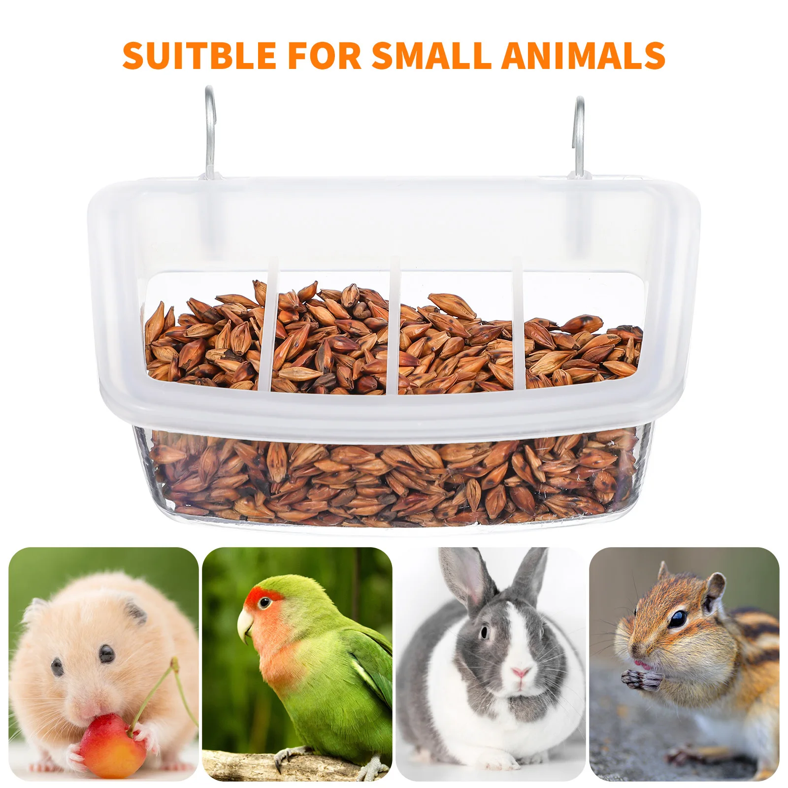 

Portable Bird Feeding Cup Secure Food Holder for Cage Use Easy Install Clean Bird Supplies for Parrot Lovebird