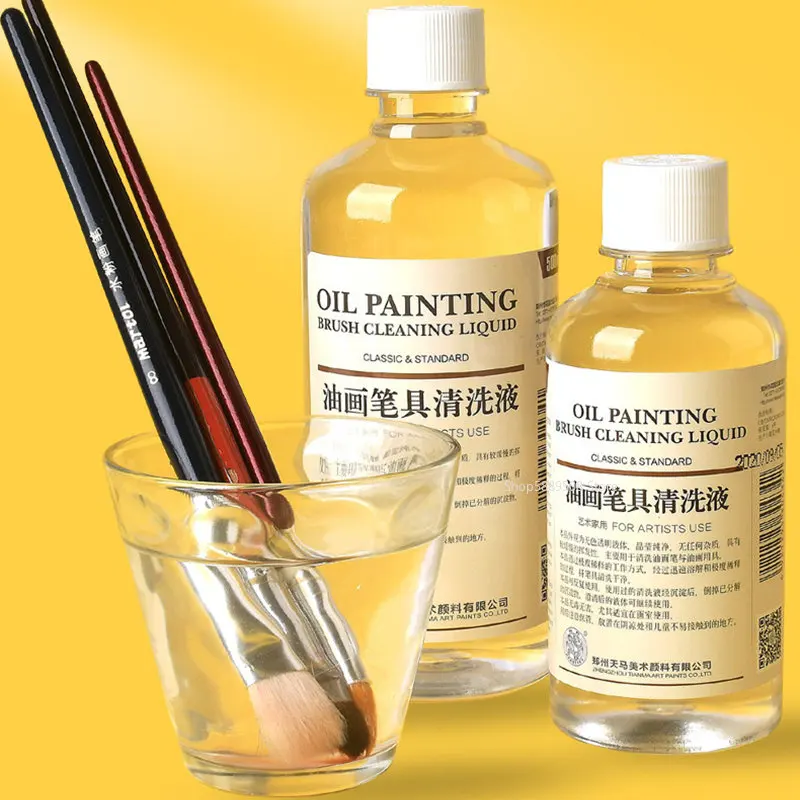 Paint Brush Cleaning agents Brush washer liquid oil paint material cleaner thinner stain free colourless odourless brush wash