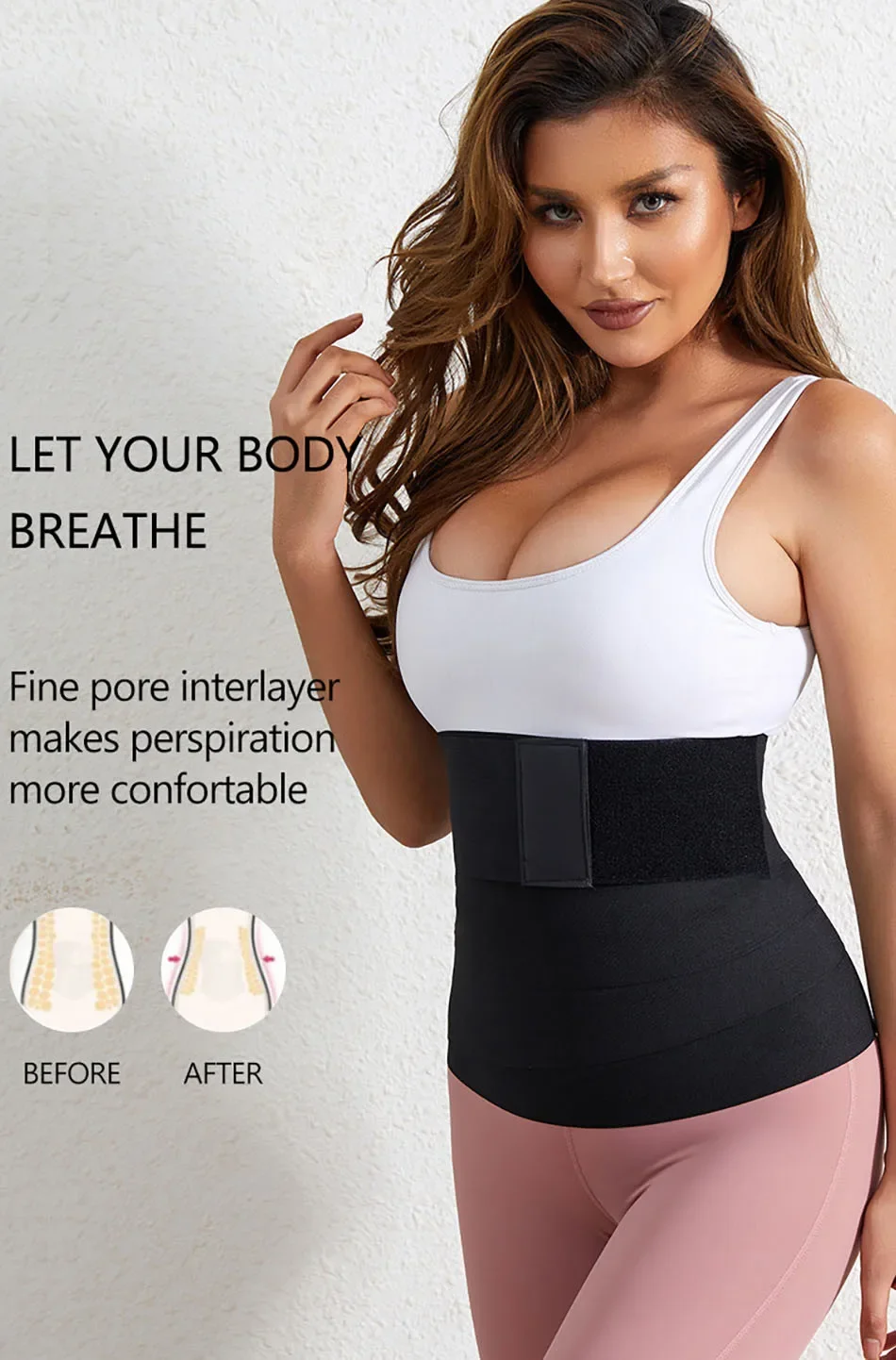 Adjustable Hook and Loop Waist Belts for Women Designed with Elasticity for Comfortable Fit Slimming and Core Stabilization