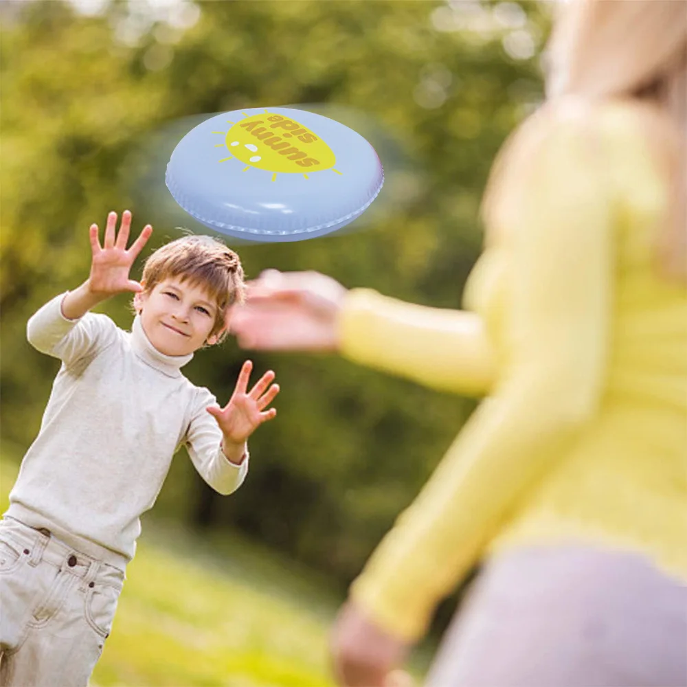 

PVC Inflatable Soft Frisbee Outdoor Sports Inflatable Frisbee Toy Cartoon Creative Parent-child Interactive Large Frisbee