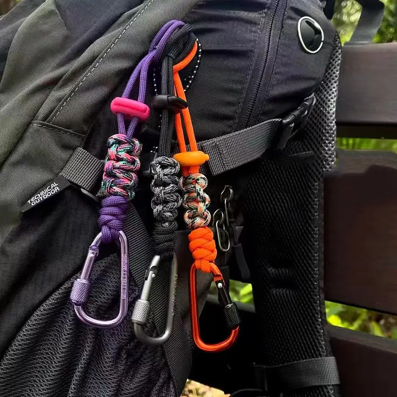 Outdoor Umbrella Cord Water Bottle Hanger Buckle Woven Water Bottle Hanger Lanyard Outdloor Hiking Camping Backpack Hook Clip