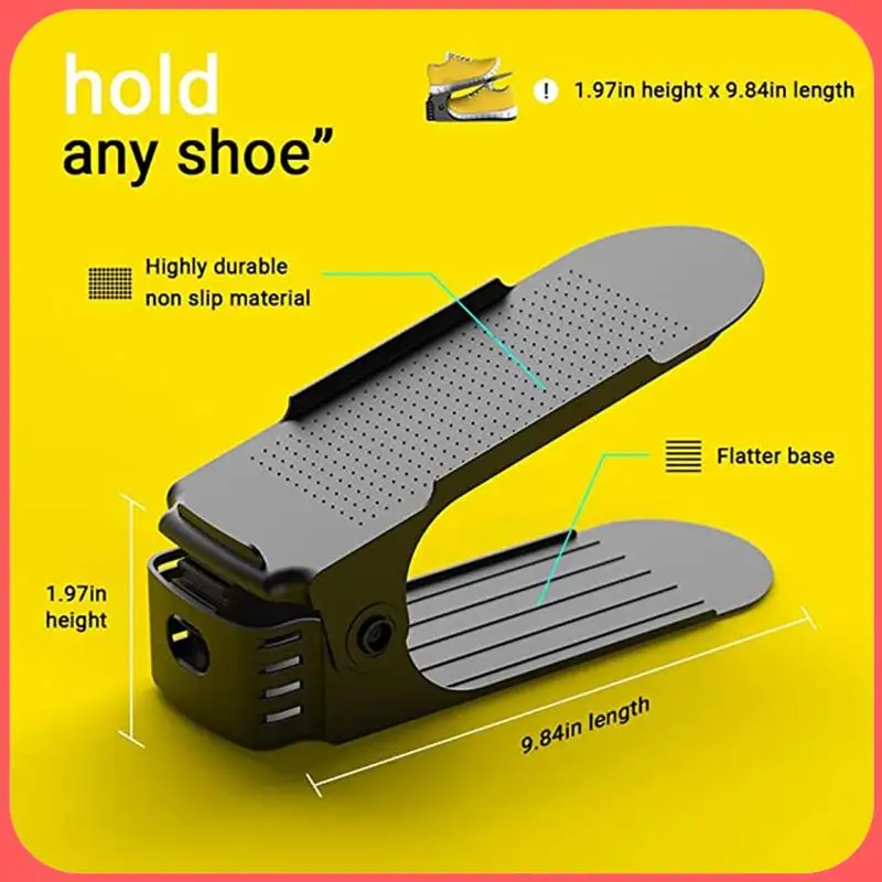 

A76I-15Pcs Shoe Slots Organizer For Closet Adjustable Shoe Stacker Double Deck Shoe Rack Organizer Holder Storage Rack Holder