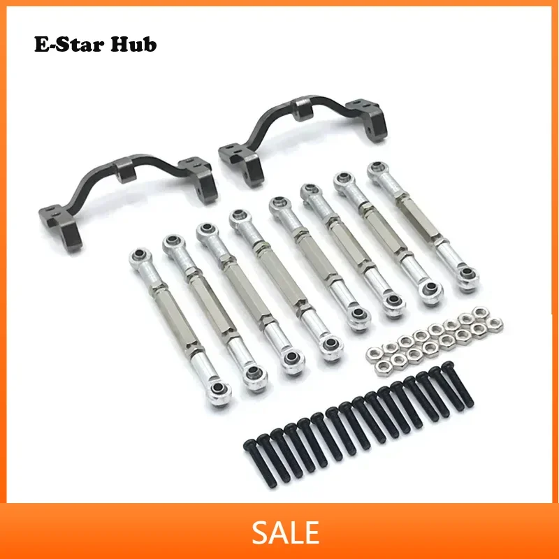 توجيه ربط قضيب سحب قضيب جبل مقعد مجموعة ل 10 قطعة WPL C14 C24 B1 B14 1/16 المعادن ترقية أجزاء Rc نموذج الزاحف سيارة شاحنة عربات التي تجرها الدواب