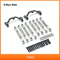 Steering Link Rod Pull Rod Mount Seat Set for 10pcs WPL C14 C24 B1 B14 1/16 Metal Upgrade Parts Rc Model Crawler Car Truck Buggy