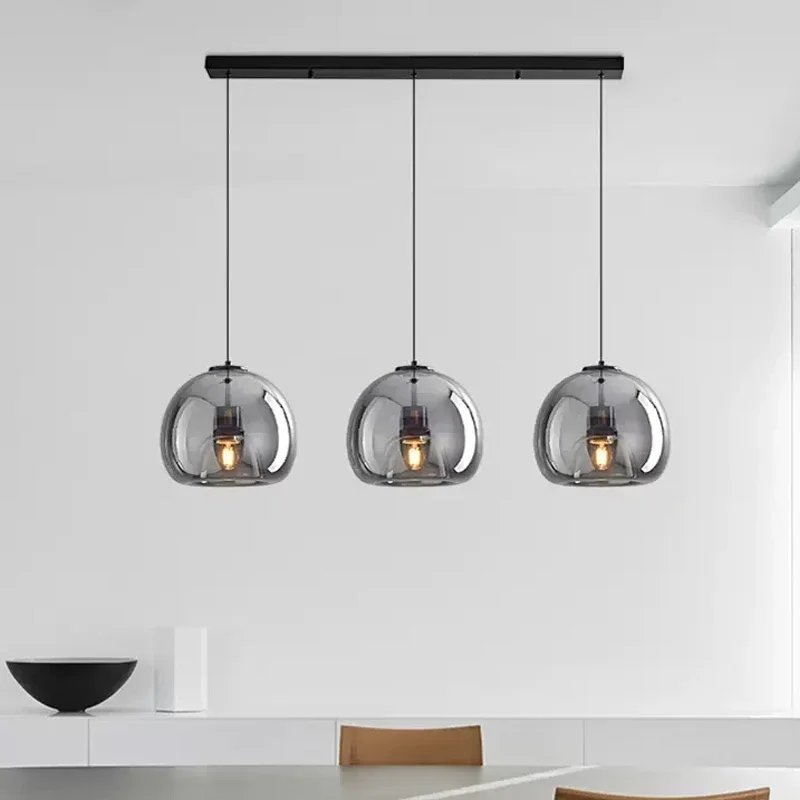 

LED Glass Pendant Light Fixtures Hanging Lamp For Living Room Dining Table Kitchen Bedroom Bar Modern Luminaire Suspension Lamps