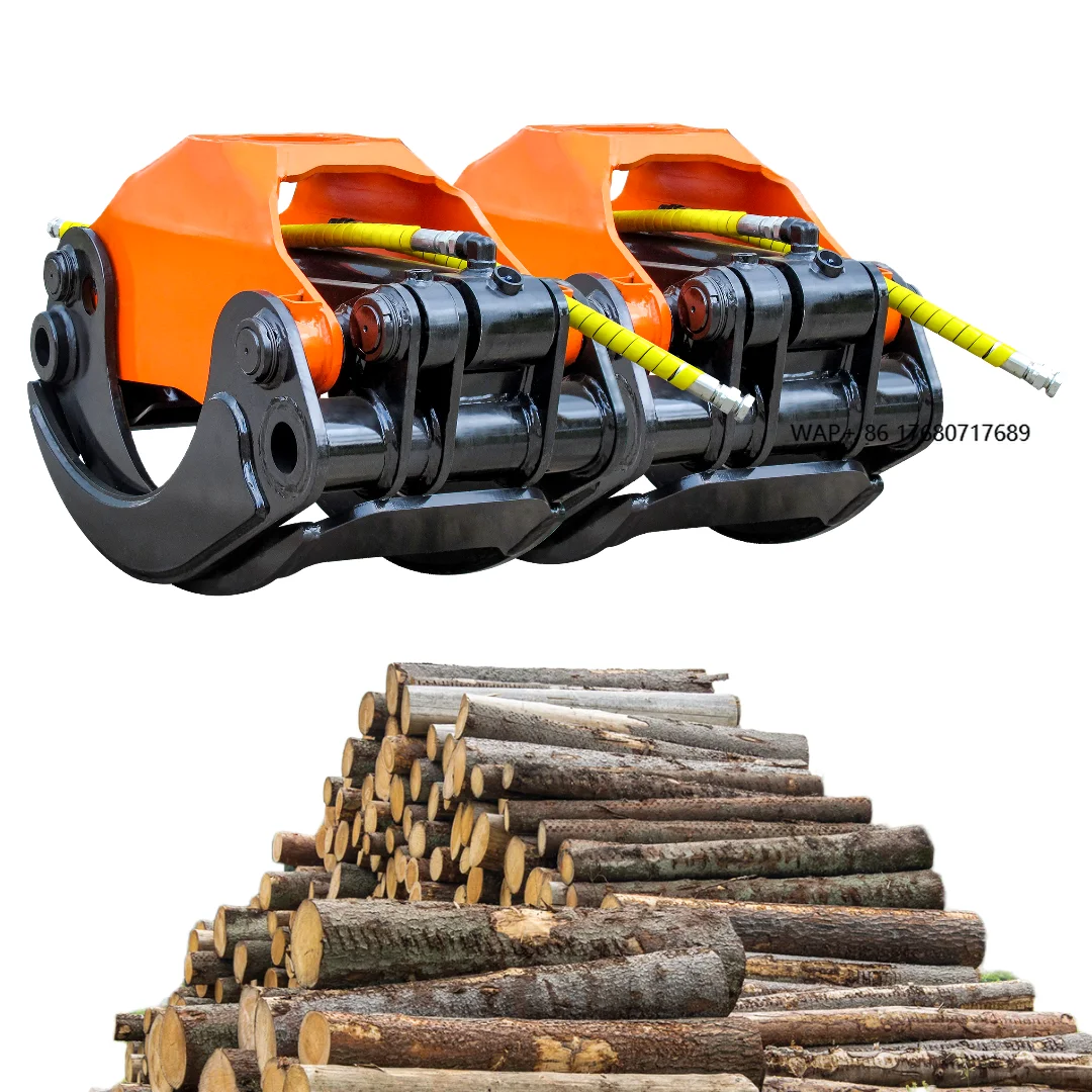 New Arrival Xuvol LOG GRAPPLEforwarder Log HANDLING Wood Hydraulic Log Grapple MF26 for 1.5-3.5 Ton Excavators with Motor