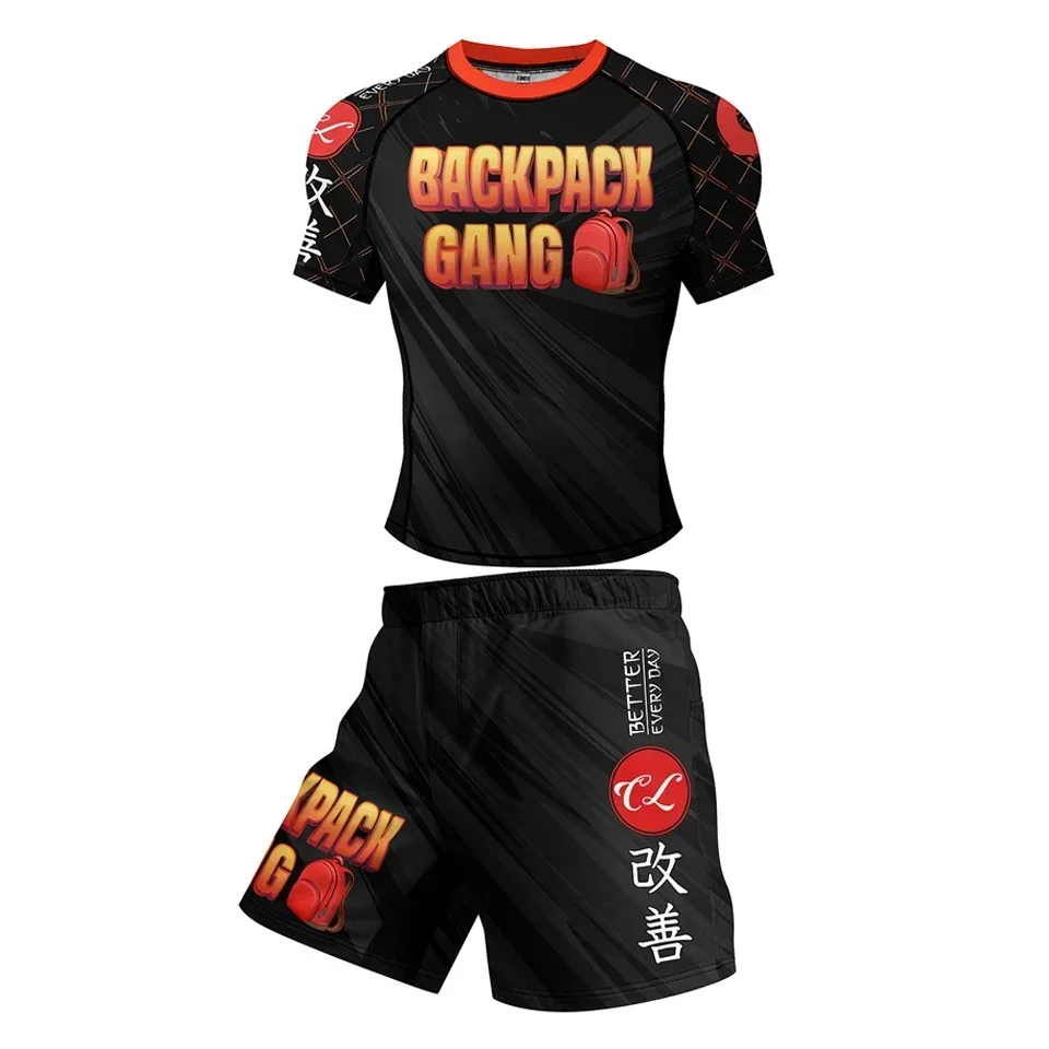 Homens de Compressão MMA Esporte Terno, Muay Thai, Jiu Jitsu Boxing Set, Running Training Sportswear, Fitness Workout, Roupa de ginástica, Rashguard