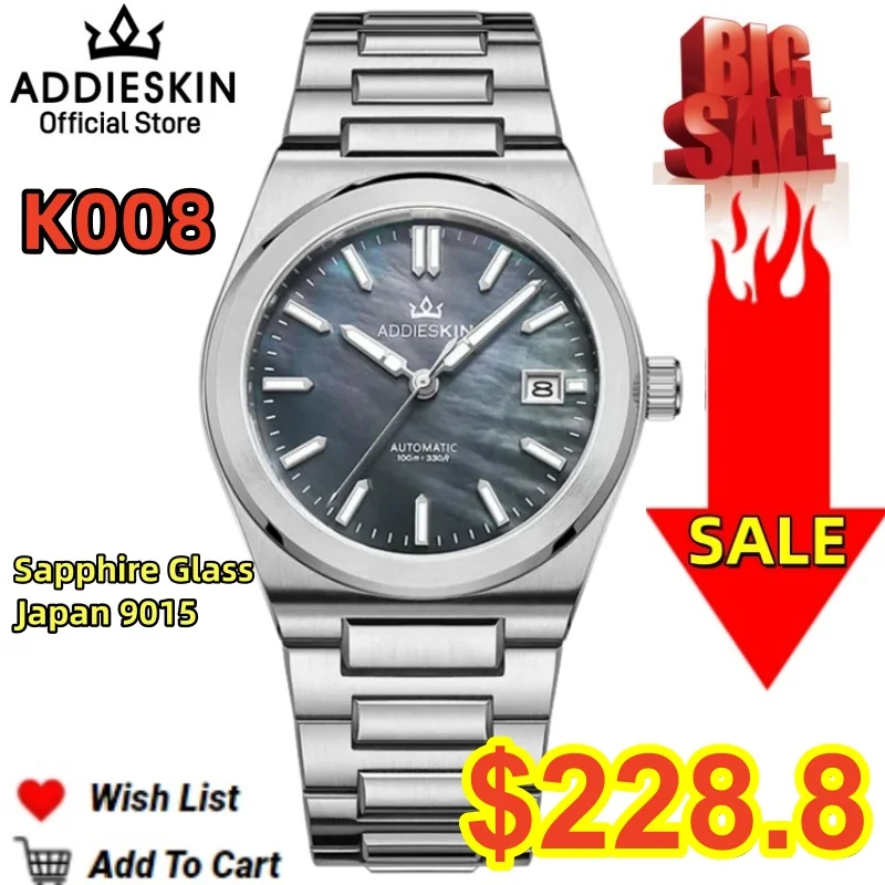 

AddiesKin Top Brand Man Luxury Watch 100M Waterproof BGW9 Luminous Sapphire Glass Calendar Automatic Mechanical Watches reloj