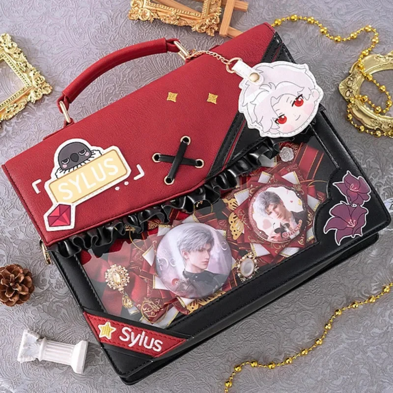 Love And Deepspace Y2K Cute ItaBag Backpacks Girls, Leather Badge Display Shoulder Handbag Birthday Backpacks Tote Bag Gift New