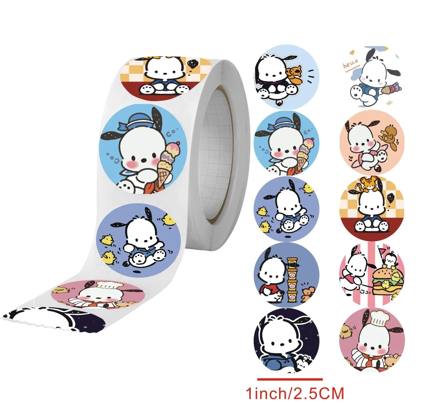 Pegatinas de Sanrio para decoración de ordenador portátil, bonita funda de teléfono Kawaii, suministros de arte DIY, papelería de diario, 500 piezas