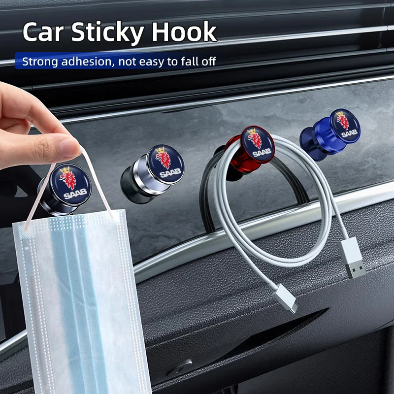 Mini Car Hooks Storage Holder USB Cable Headphone Key Hook Auto Accessories For SAAB 9-4X 9-7X 9-3 9-5 9-2X 9-X 9000 900 600 99 view 4