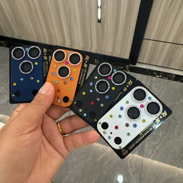

3D Colorful Star Rhinestones Decoration Camera Lens Protector For IPhone 17 Pro Max 17 Pro Protective Glass Lens