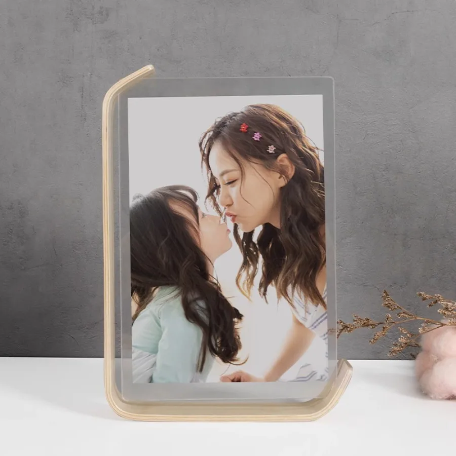 

Rectangle Photo Frame Decoration Holder Table Offic Etable Photo Frame Ornament Metal Trasparent Acrylic Cadre Photo Room Decor