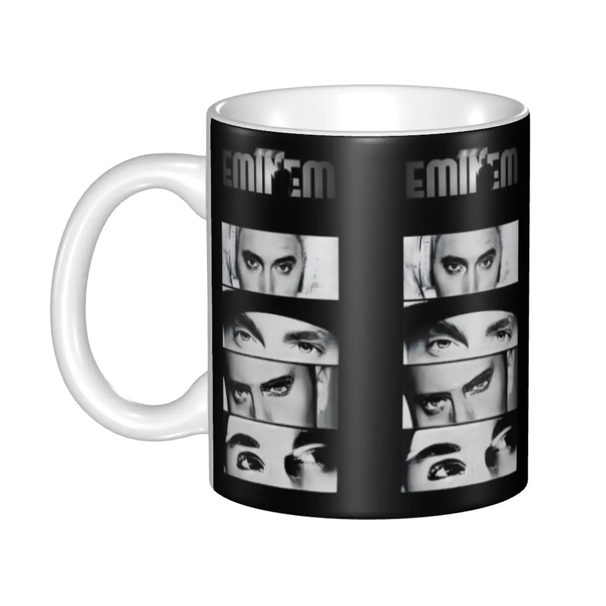 Customized Pop Singer Poster E-Eminem Coffee Mugs DIY Hip Hop Rapper Ceramic Mug Cup Creative Gift