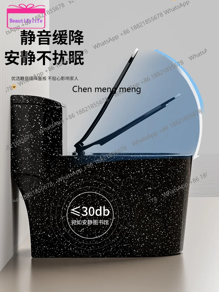 

YL Premium black spotted toilet household light luxury bathroom pump siphon ceramic seat toilet